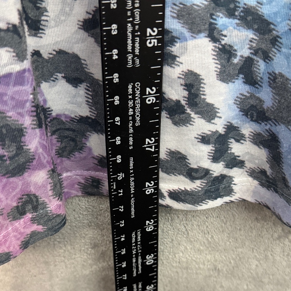 Laura Ashley Active 2XL Purple and Blue Patterned Long Sleeve Top lightweight - Picture 4 of 9